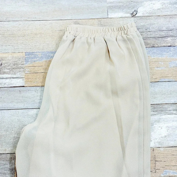 LE BOS Flowy beige pants with elastic waistband - Picture 2 of 10